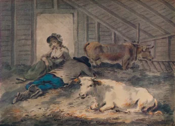 Cour en étable, c1801