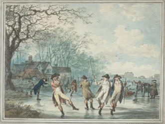 Patineurs sur la Serpentine à Hyde Park