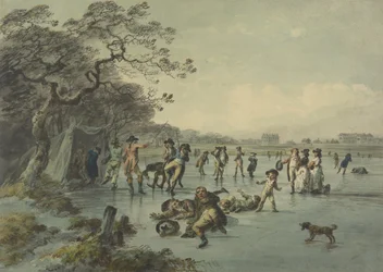 Patinage à Hyde Park, c.1785