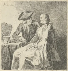 Homme et femme à une table
