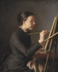 La peintre Agnes Paulsen, la sœur de l