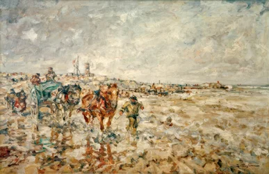 Pêcheurs de crevettes dans les vasières