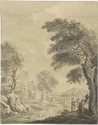 Paysage avec chemin