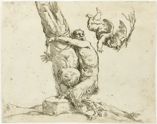 Cupidon punissant un satyre