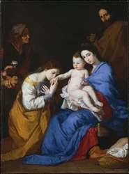 La Sainte Famille avec les saintes Anne et Catherine d