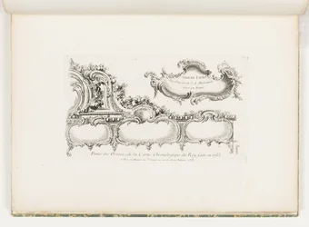 Partie des ornements de la Carte Chronologique du Roi faite en 1733, pl. 35 dans Oeuvre de Juste Aurèle Meissonnier