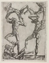 Pyramide de cinq hommes