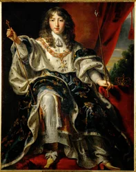 Le roi Louis XIV de France lors de son sacre
