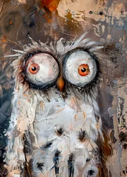 Chouette fantaisiste aux grands yeux