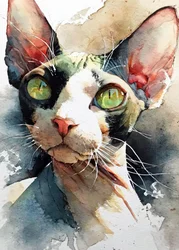 Un Sphynx aux yeux verts envoûtants