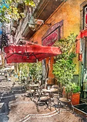 Un charmant café en terrasse