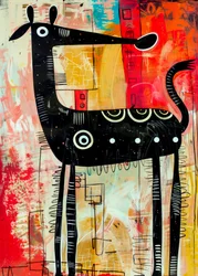 Animal abstrait coloré