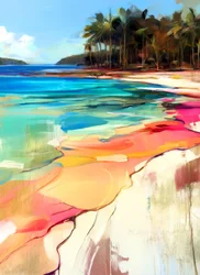 Une île paradisiaque haute en couleur