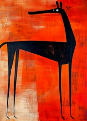 Lama noir moderne