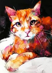 Portrait de chat moderne