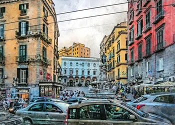 Aquarelles de la ville de Naples, Italie (13)