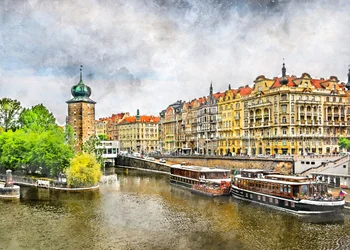 Vue sur la vieille ville de Prague
