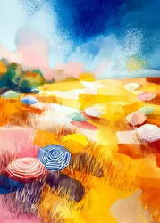 Parasols Sunny Field