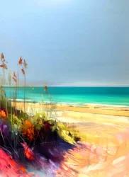 Des dunes de plage aux couleurs éclatantes