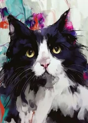 Portrait de chat plein de vie