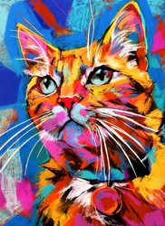 Portrait de chat plein de vie