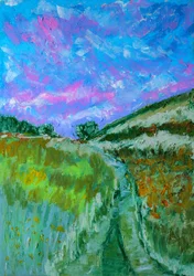 Chemin de champ vibrant