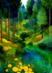 La vallée de la Forest River, pleine de vie
