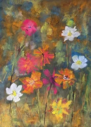 Fleurs de prairie aux couleurs éclatantes