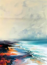 Des vagues océaniques éclatantes