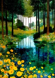 Un ruisseau de forêt plein de vie