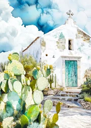 Vue sur les cactus de White Chapel
