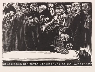 Feuille commémorative pour Karl Liebknecht, 1920