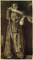 Femme avec une faux
