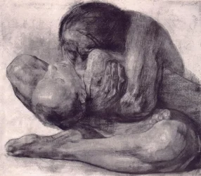 Femme avec enfant mort