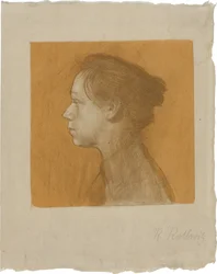 Autoportrait de profil vers la gauche