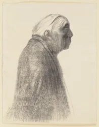 Autoportrait de profil vers la droite