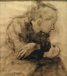 Femme ouvrière assise