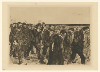 Cortège de tisserands (planche 4 de « Une révolte de tisserands », 2e état)