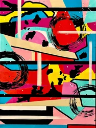 Abstrait rétro coloré