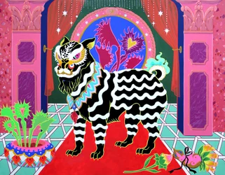 Lion noir, ruban noir, 2021