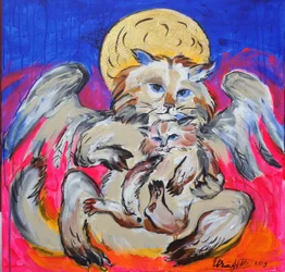 La maman chat angélique