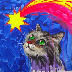 Le chat curieux qui observe les étoiles