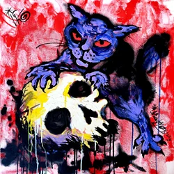 Crâne de chat sombre