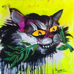 Un chat espiègle s