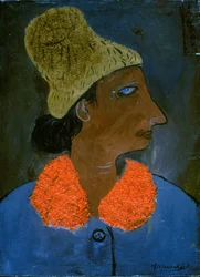La femme au col orange