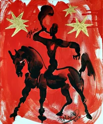 Le cavalier au cheval rouge
