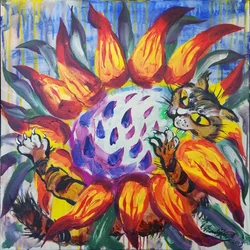 Fleur de chat éclatante