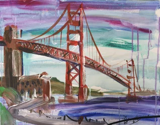 Le Golden Gate Bridge, plein de vie