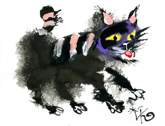Chat noir fantaisiste