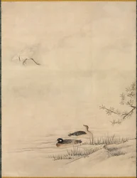 Fleurs et oiseaux dans un paysage printanier, 1500s